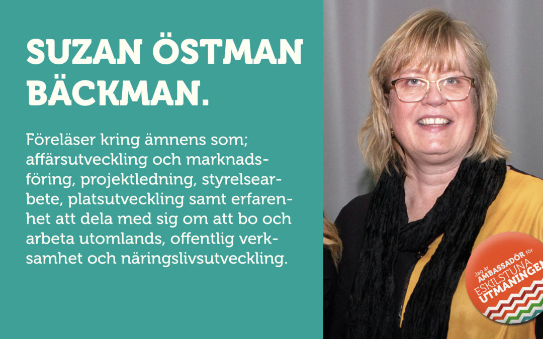 Suzan Östman Bäckman föreläser om bl.a. affärsutveckling